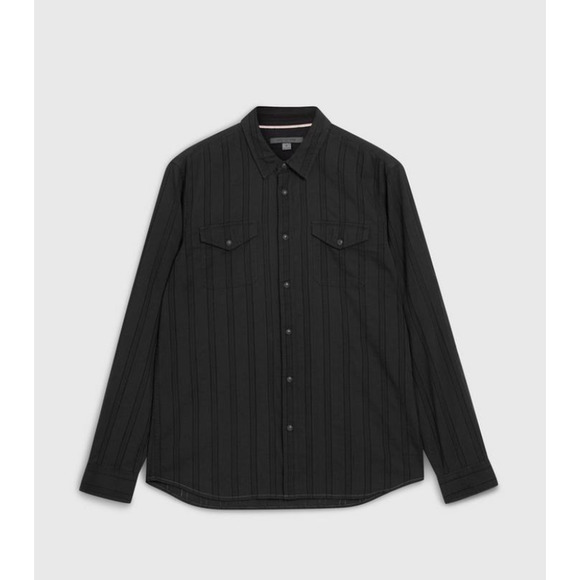 John Varvatos Marshal Western Regular Fit Button Down Shirt Black Size XS